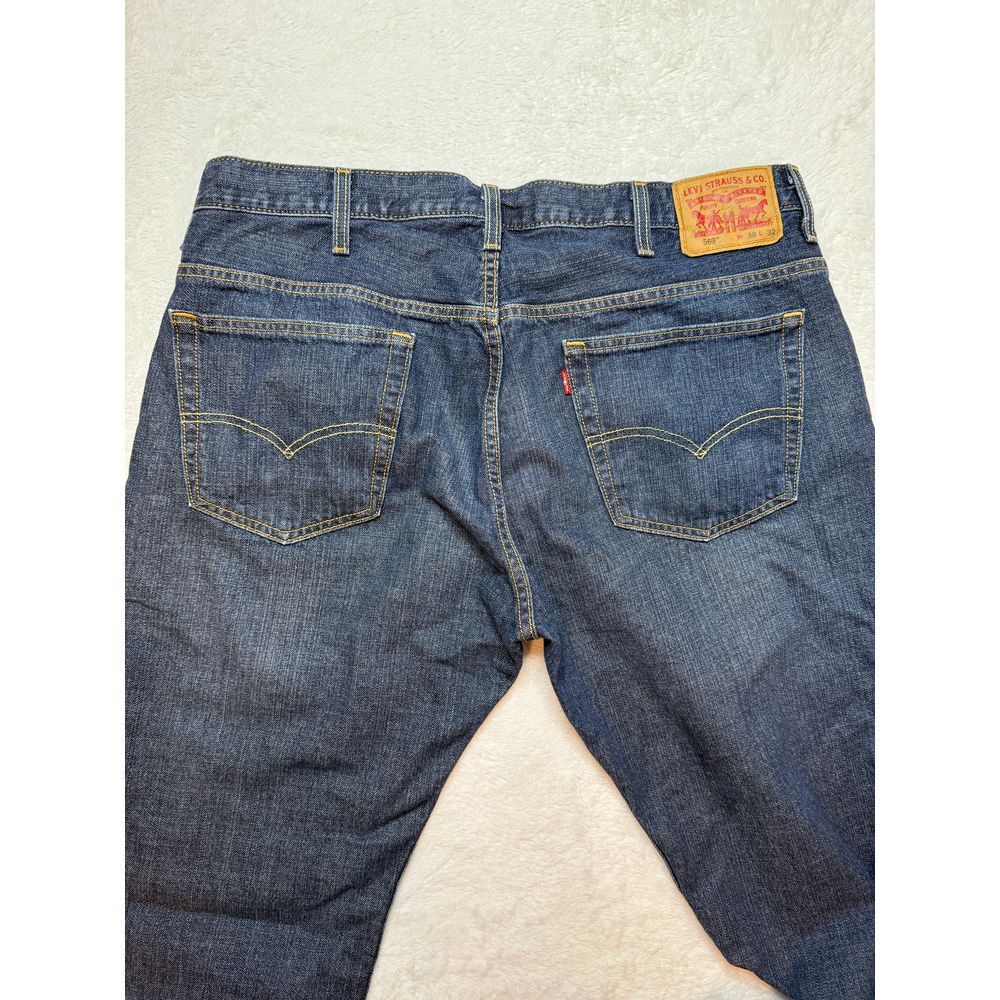 Levi's 569 Men's Loose Straight Leg Dark Wash Jeans Casual‎ Comfort Fit 38 x 32 - Picture 6 of 10